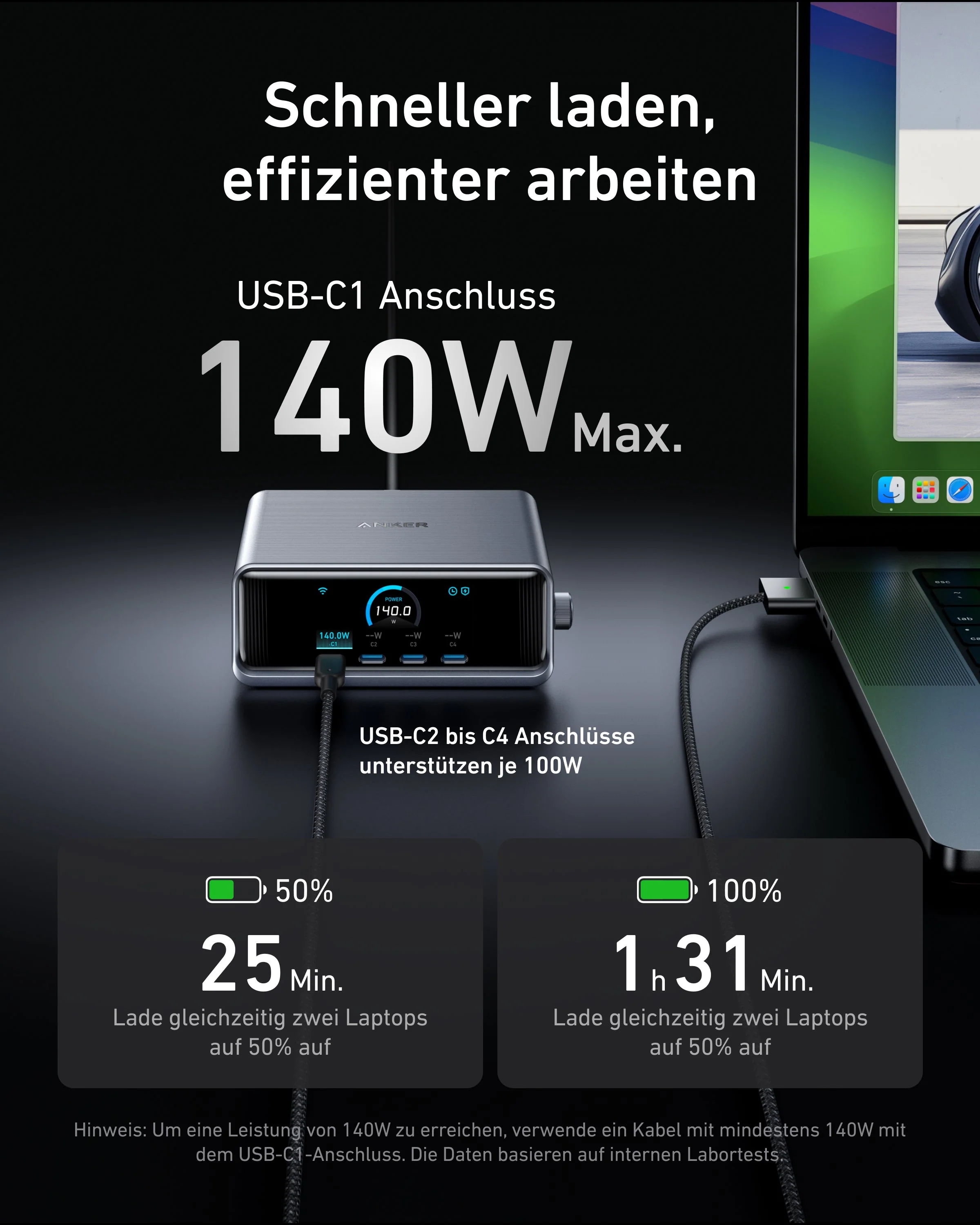 Anker Prime Ladegerät (250W, 6 Ports, GaNPrime) - Image 3