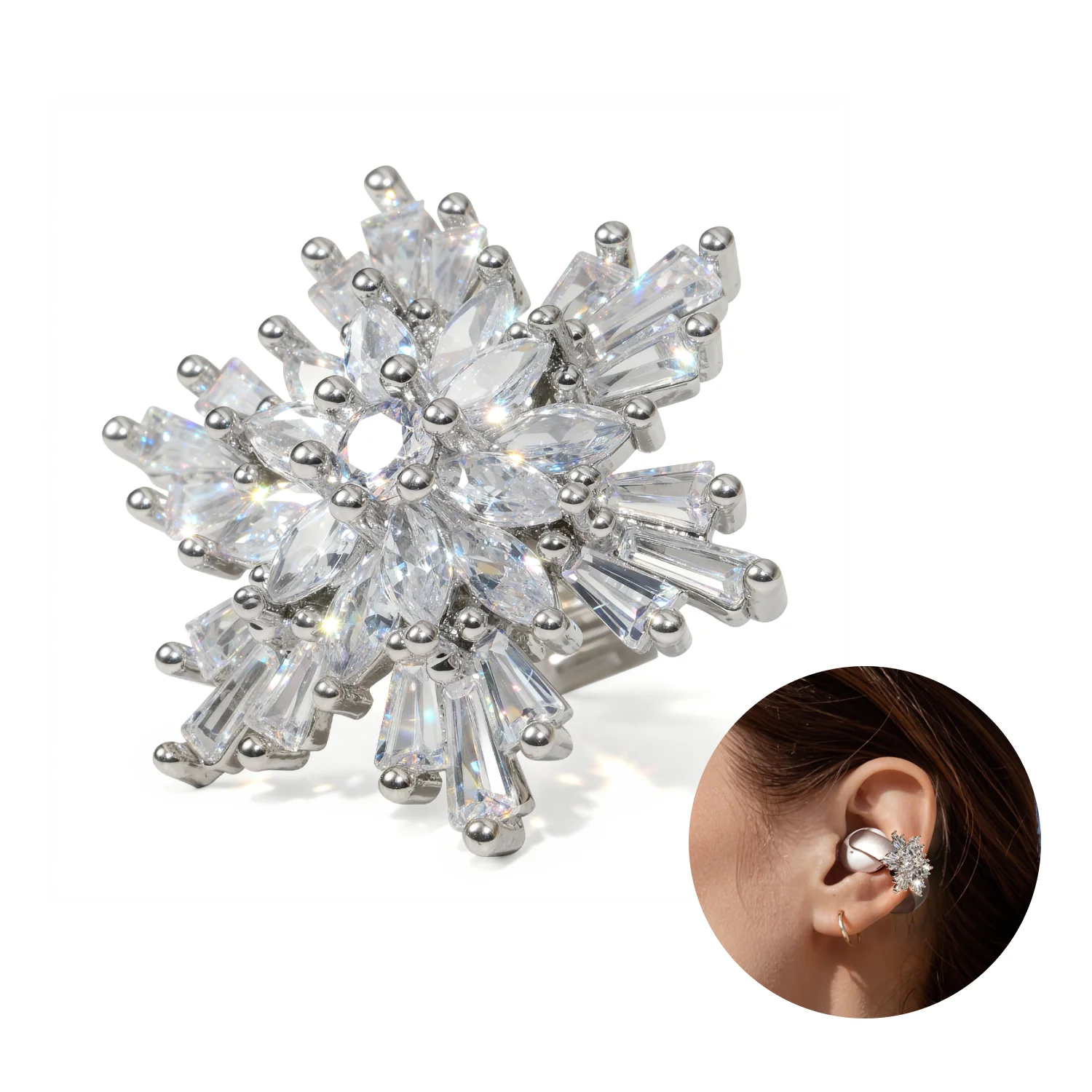 Stylisches Schneeflocken-Accessoire | Exklusives Design für die soundcore AeroClip