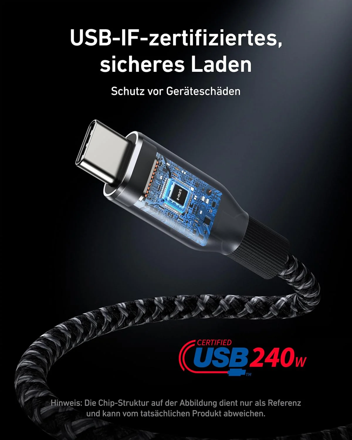 Anker Prime USB-C auf USB-C Kabel (240W, Upcycled-Flechtdesign) - Image 6