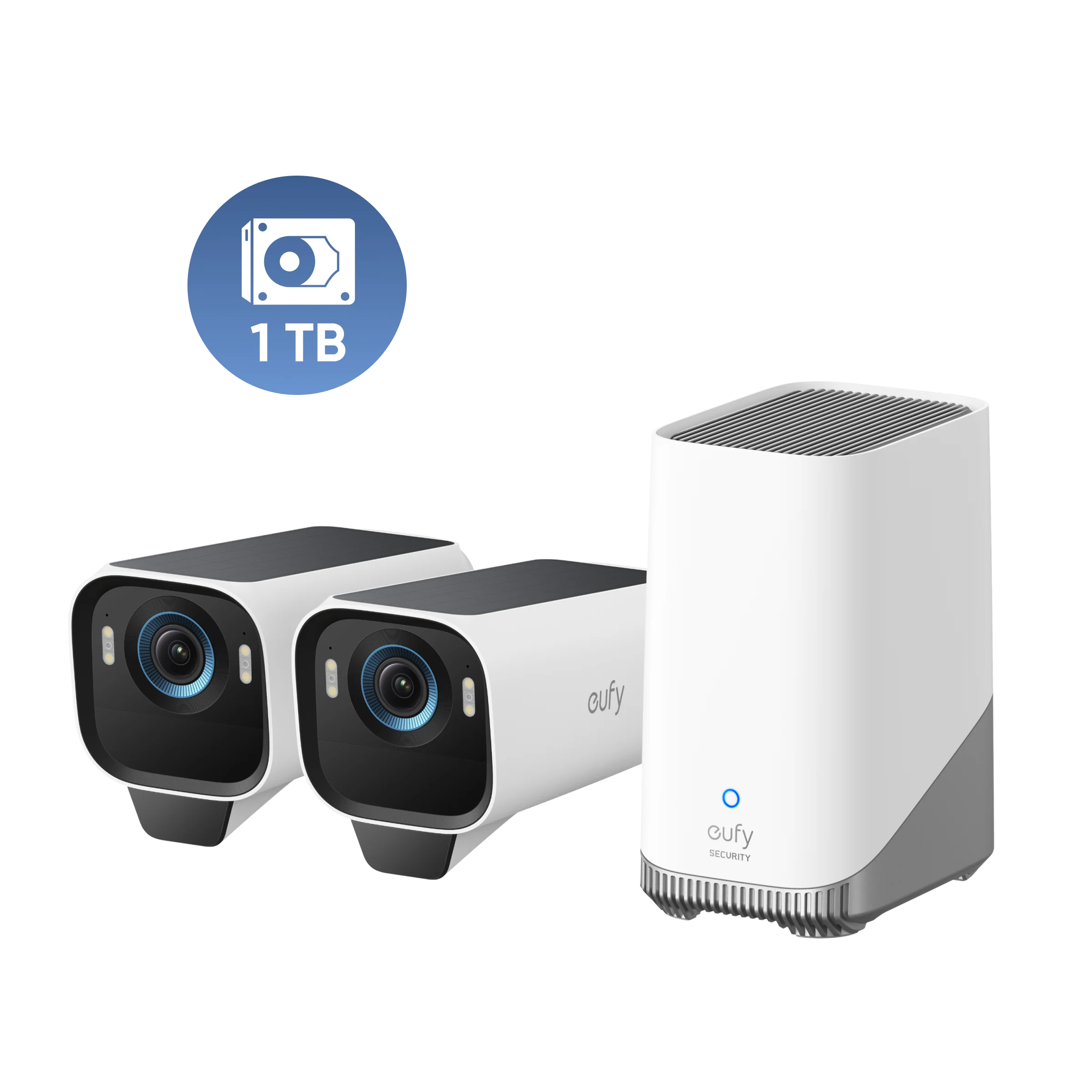 eufyCam S3 Pro 2‑Kamera‑Set und 1 TB Festplatte