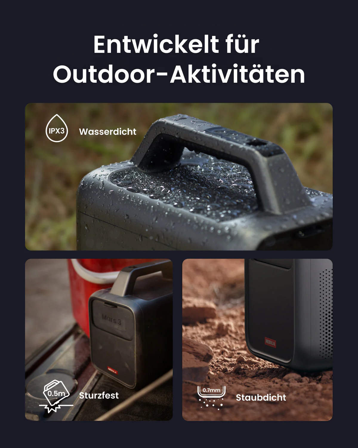 Mars 3 | Outdoor-Projektor mit langer Spielzeit - Image 3